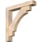 Ekena Millwork Merced Block Smooth Bracket w/ Offset Brace, Douglas Fir, 5 1/2"W x 32"D x 32"H BKT0604X32X32MRC05SDF - alternate 1